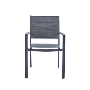 Cadeira de Jardim em Alumínio 85x55cm com Braço Antracite Orion Beta II Naterial - Biblos Moveis