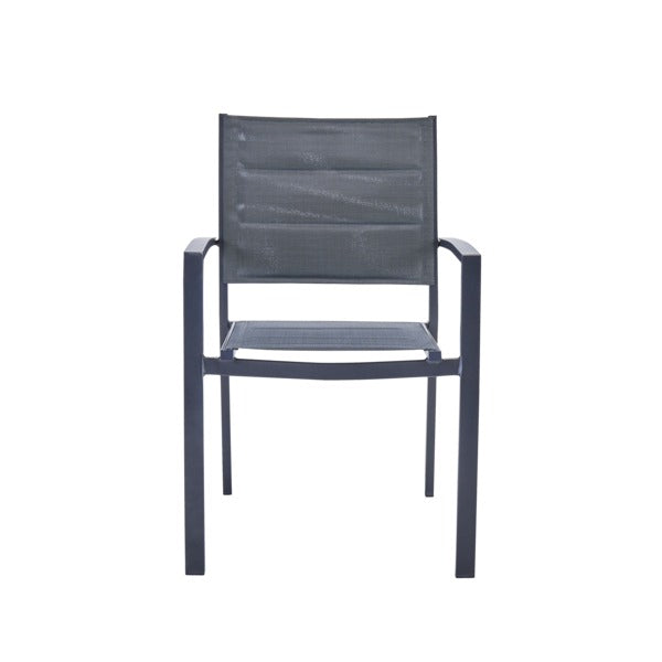 Cadeira de Jardim em Alumínio 85x55cm com Braço Antracite Orion Beta II Naterial - Biblos Moveis