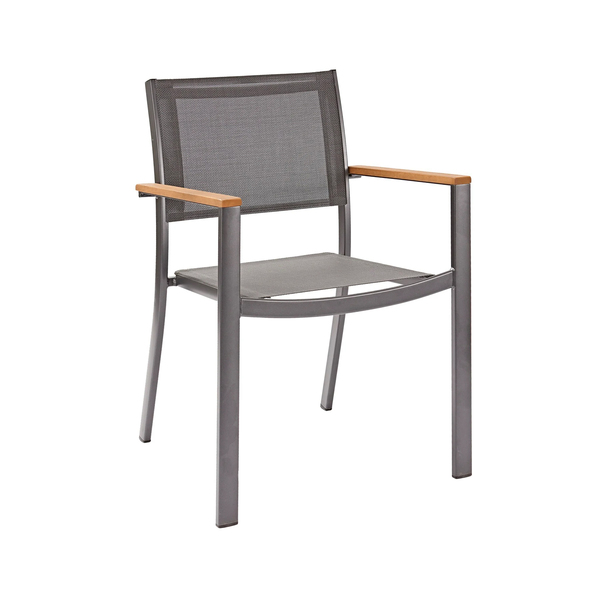 Cadeira de Jardim em Alumínio 84x55cm Cinza Oris Naterial - Biblos Moveis