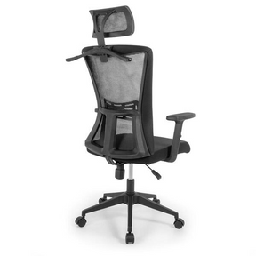 Cadeira De Escritório Ergonômica Imperial Com Apoio De Cabeça E Relax - Preto - Biblos Moveis