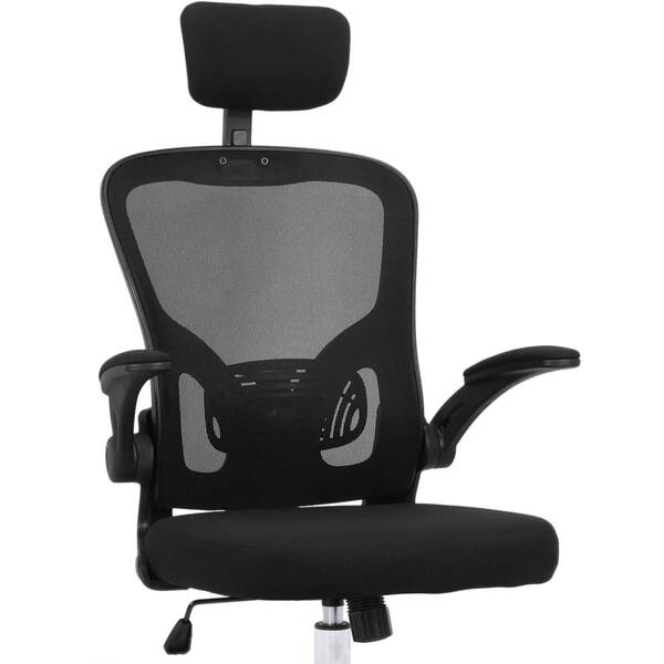 Cadeira De Escritório Moob Barcelona Giratória Ergonômica Com Sistema Relax Preta - Biblos Moveis
