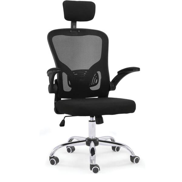 Cadeira De Escritório Moob Barcelona Giratória Ergonômica Com Sistema Relax Preta - Biblos Moveis