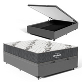 Cama Box Baú Com Colchão De Espuma D33 Ortobom Airtech 100 Casal 138cm - Biblos Moveis