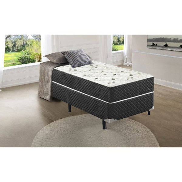 Cama Box Conjugado Solteiro Sp Móveis Espuma Ortopédica - 39x78x188cm - Biblos Moveis