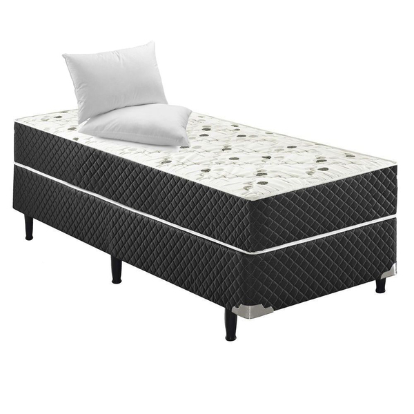 Cama Box Conjugado Solteiro Sp Móveis Espuma Ortopédica - 39x78x188cm - Biblos Moveis