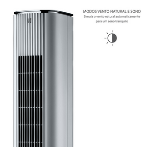 Climatizador Torre Spirit 7L 127V (110V) Slim Prata - Biblos Moveis