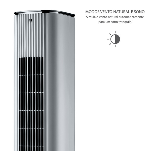 Climatizador Torre Spirit 7L 127V (110V) Slim Prata - Biblos Moveis