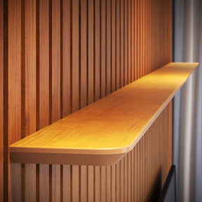 Painel de Parede Ripado Madeira Maciça Home Suspenso Sala Estar para Tv's de até 75 Polegadas Loft 1.8 Imcal - Nature - Biblos Moveis