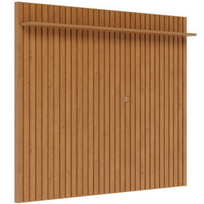 Painel de Parede Ripado Madeira Maciça Home Suspenso Sala Estar para Tv's de até 75 Polegadas Loft 1.8 Imcal - Nature - Biblos Moveis