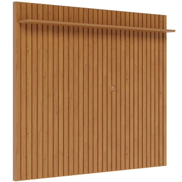 Painel de Parede Ripado Madeira Maciça Home Suspenso Sala Estar para Tv's de até 75 Polegadas Loft 1.8 Imcal - Nature - Biblos Moveis