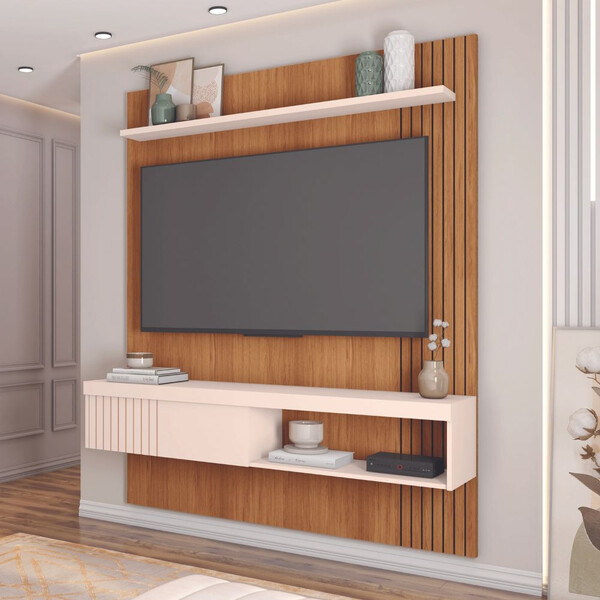 Painel Para Tv Ate 55 Esmeralda Caemmun 1,50 - Biblos Moveis